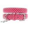 pink polka collar