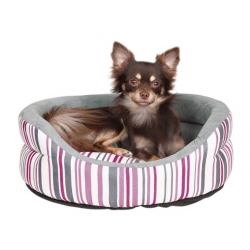 pink stripe dogs cushion