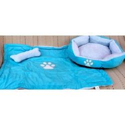 Light Blue Pet Bed Set