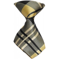 Dog Neck Tie Cream Plaid