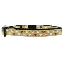 Argyle heart dog collar