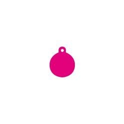 pink circle pet ID tag