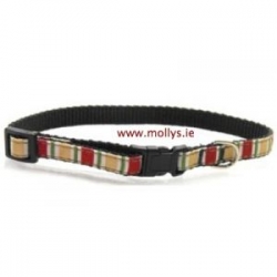 red stripe cat collar