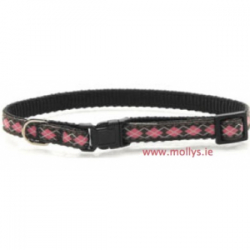 pink nylon cat collar