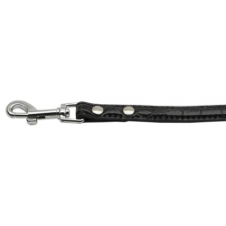 black croc leash