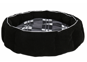 black check dog bed