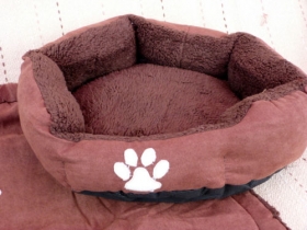 Brown Pet Bed Set