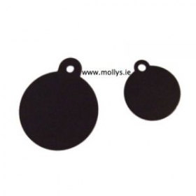 black circle pet ID tag