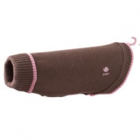 pink and brown dog jumper