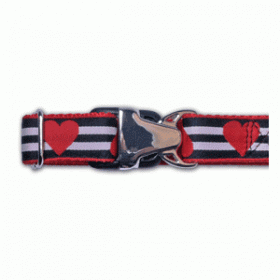 hearts dog collar