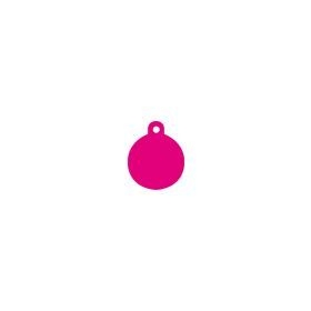 pink circle pet ID tag