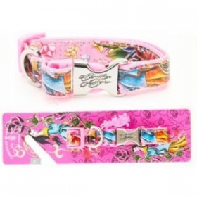 christian audigier dog collar pink