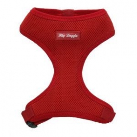 red soft dog harness