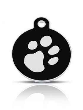 black circle id tag