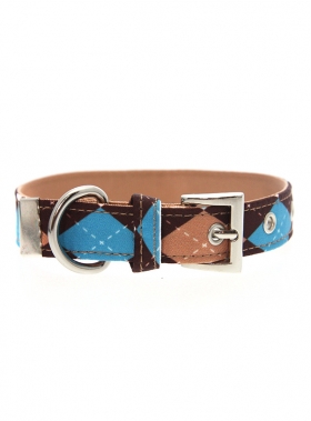 Brown & Blue Argyle Collar 2