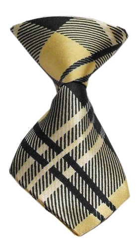 Dog Neck Tie Cream Plaid