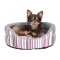 pink stripe dogs cushion