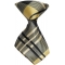 Dog Neck Tie Cream Plaid