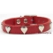 red leather heart collar